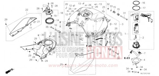 RESERVOIR A CARBURANT/POMPE A CARBURANT CB1000GTT de 2026